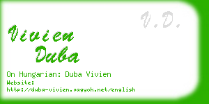 vivien duba business card